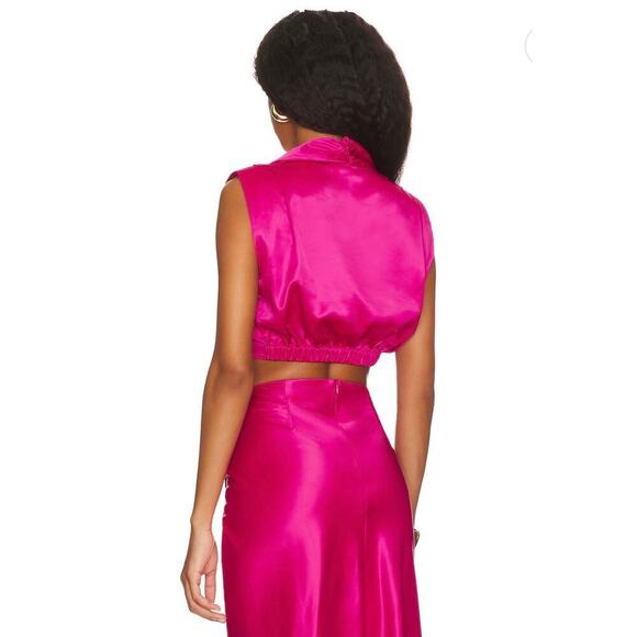 Line and Dot Lisa top in Berry size XS summer Resort wear Vibrant barbiecore - Picture 2 of 13